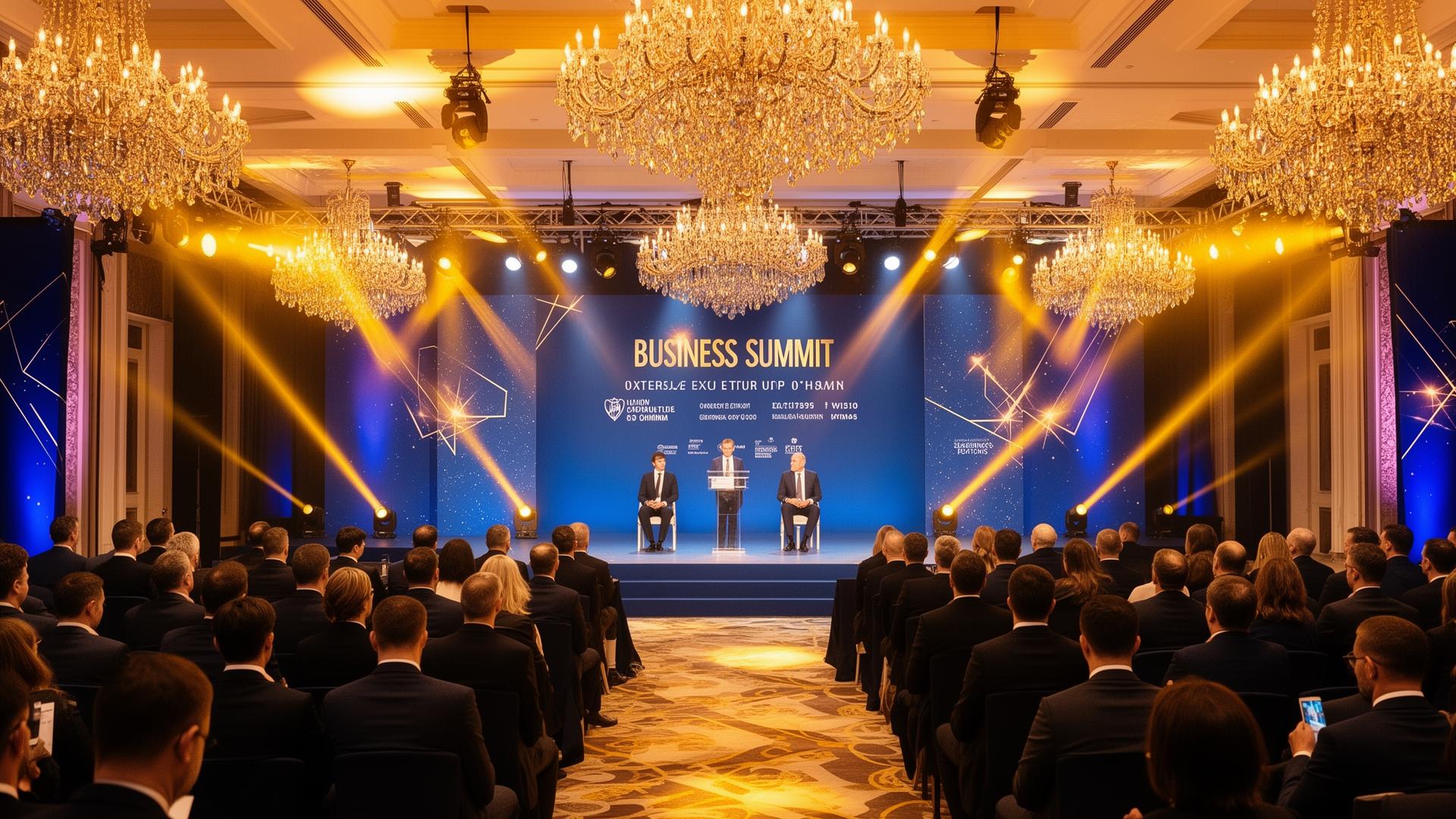 Luxury business summit stage in Syracuse
